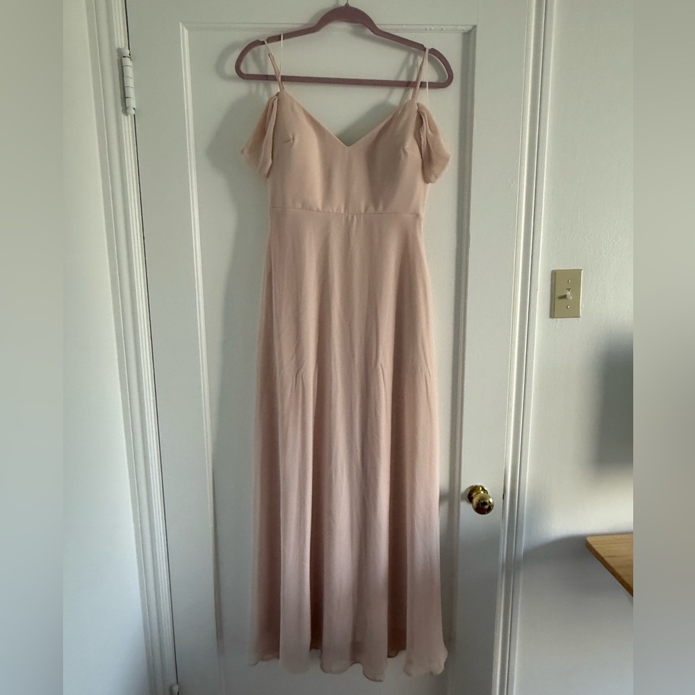Birdy Grey Devin Convertible  Pale Blush Bridesmaid Dress Size Small No Slit